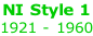 NI Style 1 1921 - 1960
