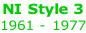 NI Style 3 1961 - 1977